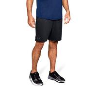 Under Armour MK1 Shorts, Running Shorts Crafted with HeatGear Technology, Modern Workout Shorts with Pockets and Tight Cut Men, Black (Black/Black/Stealth Gray (001)), L