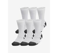 Under Armour Perf Tech Crew Socks White Black (3 Pairs) - M
