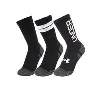 Under Armour Perf Tech Nov 3pk Crew Socks Black - XL Size: XL