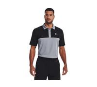 Under Armour Performance 3.0 Colorblock Mens Polo, Steel / Black, S