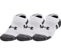 Under Armour Performance Cotton 3 Pack No Show Socks White Cushioned Gym Mens