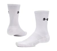 Under Armour Women's Performance Cotton 3-Pack Crew Socks - White/Ultimate Black - Size: XL