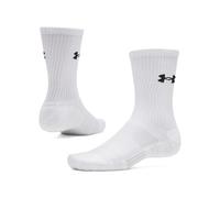 Under Armour Women's Performance Cotton 3-Pack Crew Socks - White/Ultimate Black - Size: XL