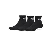 Under Armour Women's Performance Cotton 3-Pack Quarter Socks - Ultimate Black/White - Size: Large