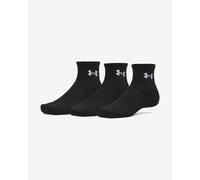 Under Armour Women's Performance Cotton 3-Pack Quarter Socks - Ultimate Black/White - Size: XL