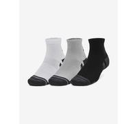 Under Armour Performance Tech Quarter Socks White Grey Black (3 Pairs) - M