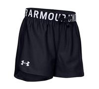 Under Armour Play Up Solid Short, Girls Black, Black / / Metallic Silver (001), YLG