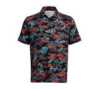 Under Armour Playoff 3.0 Print Mens Golf Polo - Black/Hydro/L