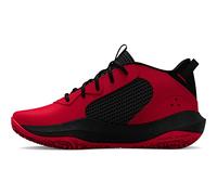 Under Armour Pre School Lockdown 6 Basketball Shoe, (600) Red/Black/White, 11 US Unisex Little Kid