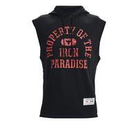 Under Armour Project Rock Sleeveless Hoodie 'Black Red' 1367034-001 M