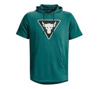 Under Armour Project Rock Terry Short Sleeve Hoodie 'Teal' 1378019-722 L