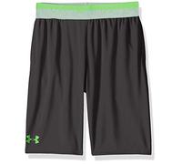 Under Armour Prototype Elastic Shorts, Jet Gray//Zap Green, Youth Medium