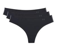 Under Armour Pure Stretch 3 Pack Womens Thong Black Seamless Underwear Running