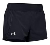 Under Armour Women Qualifier Speedpocket Short - Black/Jet Gray/Reflective (001), Medium