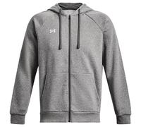 Under Armour Rival Fleece Full-Zip Sweatshirt - Castlerock Light Heather/White
