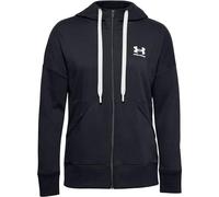 Under Armour Rival Fleece Fz Hoodie Warm-up Top, Women Black, Black / White / White (001), MD