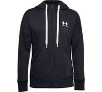 Under Armour Rival Fleece Fz Hoodie Warm-up Top, Women Black, Black / White / White (001), XS