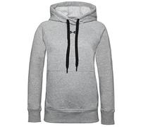 Under Armour Rival Fleece Hb Hoodie Warm-up Top, Women Grey, Steel Medium Heather / Black / Black (035), MD