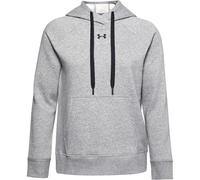 Under Armour Rival Fleece Hb Hoodie Warm-up Top, Women Grey, Steel Medium Heather / Black / Black (035), XXL