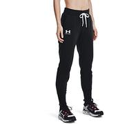 Under Armour Rival Fleece Joggers Trousers, Women Black, Black / White / White (001), XXL