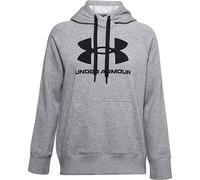 Under Armour Rival Fleece Logo Hoodie Warm-up Top, Women Grey, Steel Medium Heather / Black / Black (035), XS