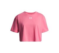 Under Armour Girls' T-Shirt Rival, Soft, Fast-Drying Sports Top, Super Pink/White, YLG