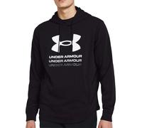 Under Armour Rival Terry Graphic Mens Training Hoody Black Gym Hooded Pockets