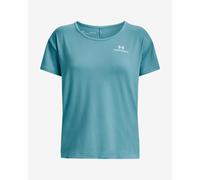 Under Armour Rush Energy Core Short Sleeve T-Shirt Light Blue White Women - S