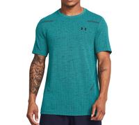 Under Armour Seamless Grid Mens Training Top Green Short Sleeve Gym T-Shirt