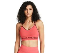 Under Armour Seamless Low Long HTR Bra Sports Bra Women, (811) COHO / / Cinna Red, XL