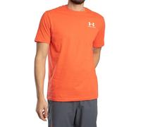 Under Armour Sportstyle Left Chest Short Sleeve Shirt - Fire / / White - XL