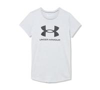 Under Armour Girls Girl's Sportswear Logo T-Shirt in Grey Cotton - Size 11-12Y