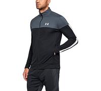 Under Armour Sportstyle Pique Track Jacket, Lightweight and Breathable Men’s Fleece, Comfortable Tight-Fit Running Jacket Men, Grey (Stealth Gray/White (008)), S