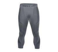 Under Armour Stretch Grey Mens Seamless Mesh Panel Croppped Leggings 1306391 513 - Light Grey - Size 2XL
