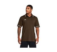 Under Armour Team Tipped Mens Short Sleeve Polo Shirt, Cleveland Brown / White, Large