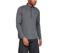 Under Armour Tech 2.0 1/2 Zip, Versatile Warm Up Top for Men, Light and Breathable Zip Up Top for Working Out Men, black (Pitch Gray/Black(014)), LG