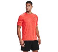 Under Armour Tech 2.0 Shortsleeve, Light and Breathable Sports T-Shirt, Gym Clothes With Anti-Odour Technology Men, Venom Red / Black, XS