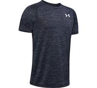 Under Armour Tech 2.0 SS, Breathable and comfortable sports t-shirt, short-sleeved and quick-drying gym clothes for boys Boys, Black (Black / White), YXL