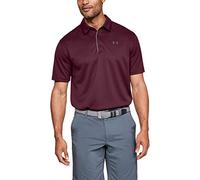 Under Armour Tech, Lightweight and Breathable Polo T Shirt for Men, Comfortable Short Sleeve Polo Shirt Men, Brown (Maroon/Graphite/Graphite (609)), 2XL