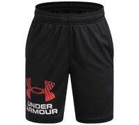 Under Armour Boys Tech Logo Shorts, (006) Black/Venom Red, M