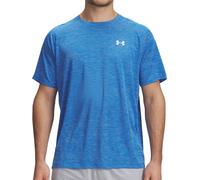 Under Armour Tech Textured Mens Training Top Blue Short Sleeve Gym T-Shirt