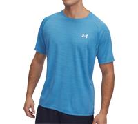 Under Armour Tech Textured Mens Training Top Blue Short Sleeve Gym T-Shirt