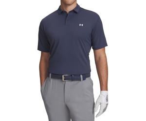 Under Armour Tee To Green Pique Thermal Polo Shirt - Downpour Gray / White