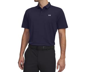Under Armour Tee To Green Pique Thermal Polo Shirt - Navy Blue/White