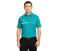 Under Armour Title Mens Short Sleeve Polo Shirt 4XL, Coastal Teal / White, XXXXL