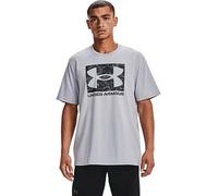 UNDER ARMOUR Training ABC Camo Boxed Logo Short Sleeve T-Shirt - Grey, Mod Gray Light Heather /Black, Size L, Men Mod Gray Light Heather /Black