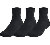 Under Armour Training Cotton 3 Pack Quarter Socks Black Cushioned Arch Support