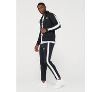 UNDER ARMOUR Training Knit Tracksuit, Black / White / White, Size 2Xl, Men Black / White / White