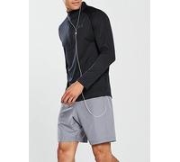 Under Armour Mens 2021 Tech 2.0 1/2 Zip HeatGear Training Breathable Sweater Black/Charcoal S