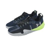 Under Armour TriBase Reign 6 UA Black Green Men Cross Training Shoes 3027341-401